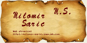 Milomir Sarić vizit kartica